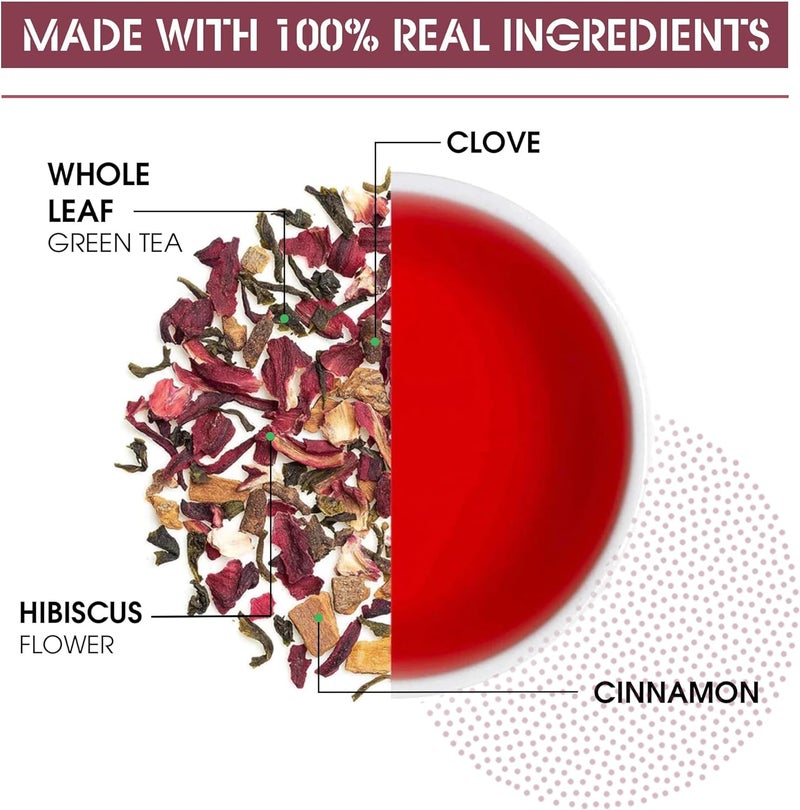Teabox Organic Hibiscus Cinnamon Clove Green Tea - Image 5